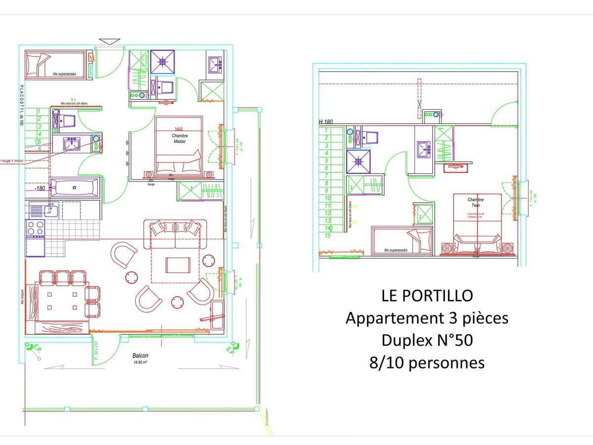 Duplex 10 pers avec piscine à Gourette, vue pistes - Photo 3