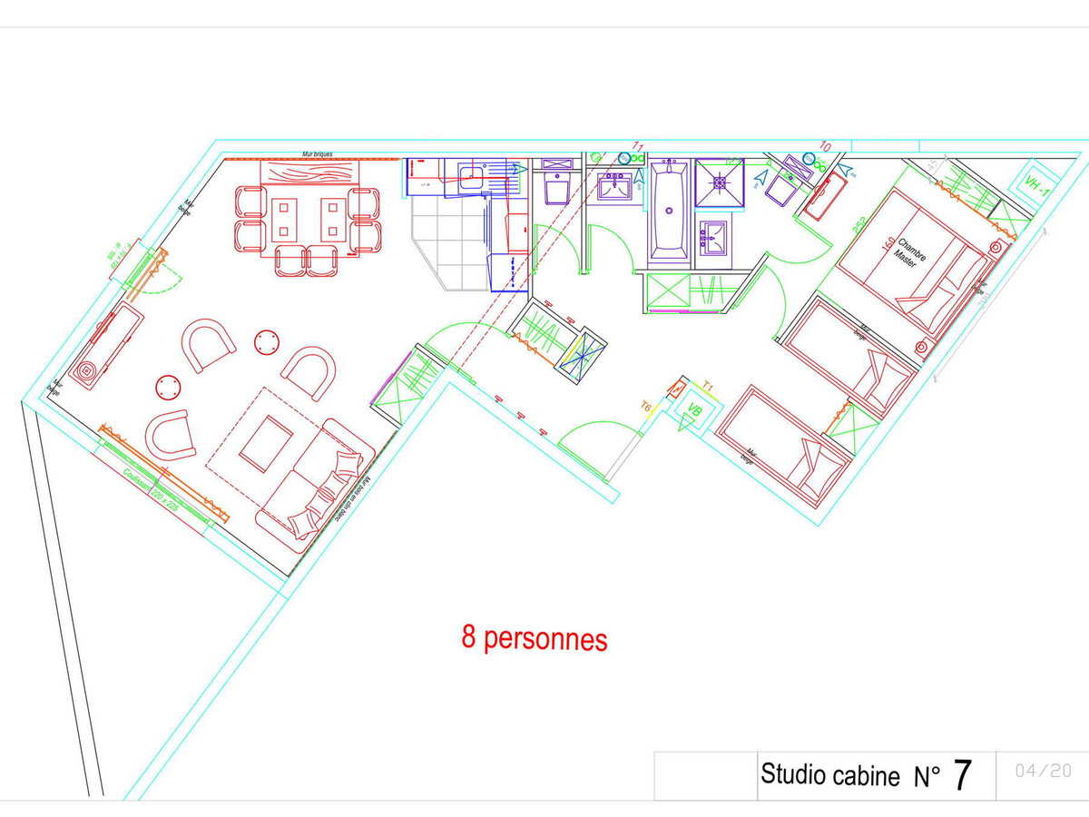 Studio cabine 65m² pour 8 pers. à Gourette, vue pistes - Photo 9