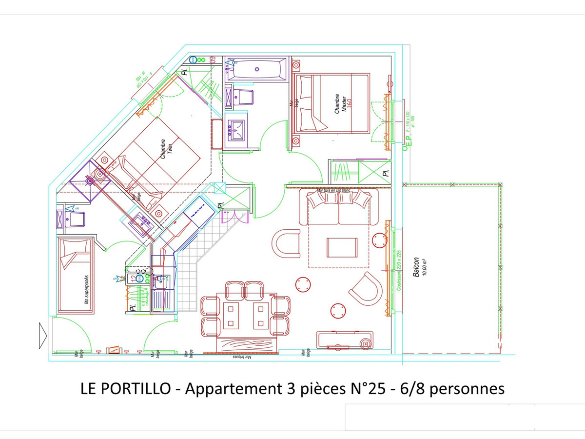 Appartement 3 pièces avec piscine, 8 personnes à Gourette - Photo 12