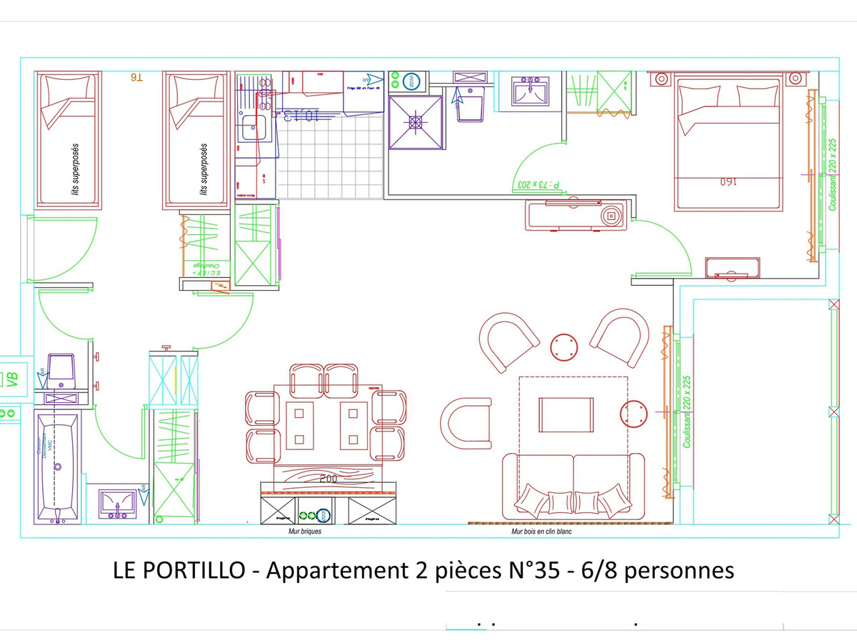 Appart 66m² 8 pers à Gourette, piscine, terrasse vue montagne - Photo 11