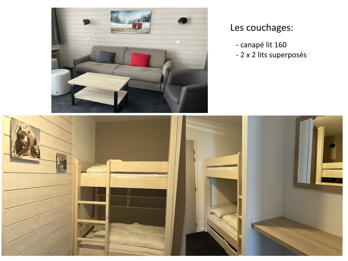 Studio 6 pers Gourette, balcon vue pistes et piscine - Photo 7