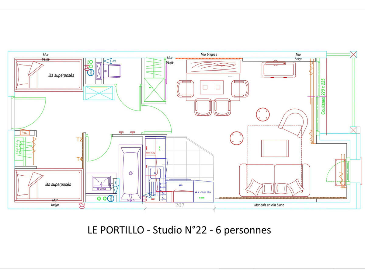 Studio 6 pers Gourette, balcon vue pistes et piscine - Photo 11