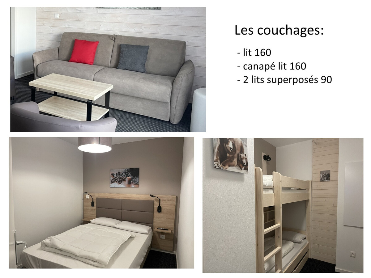 Studio cabine 6 pers à Gourette, piscine, vue pistes - Photo 9
