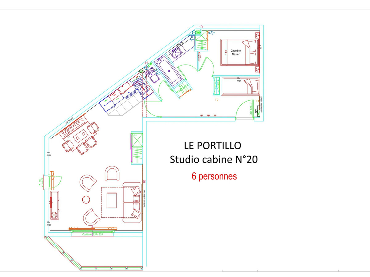 Studio cabine 6 pers à Gourette, piscine, vue pistes - Photo 11