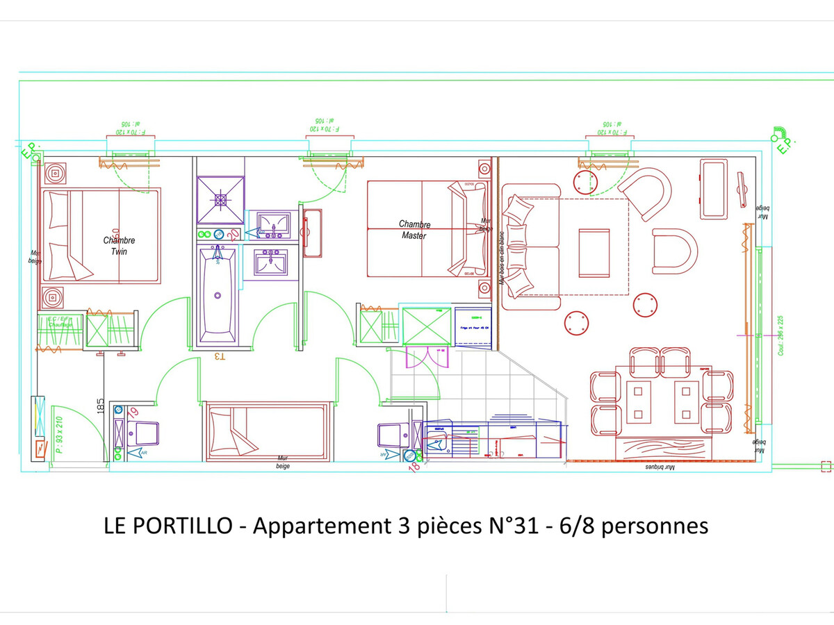 Appartement 3 pièces 8 pers, piscine et vue montagne - Photo 12