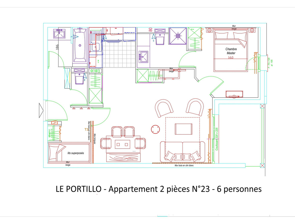 Appartement 6 personnes avec piscine à Gourette - Photo 12