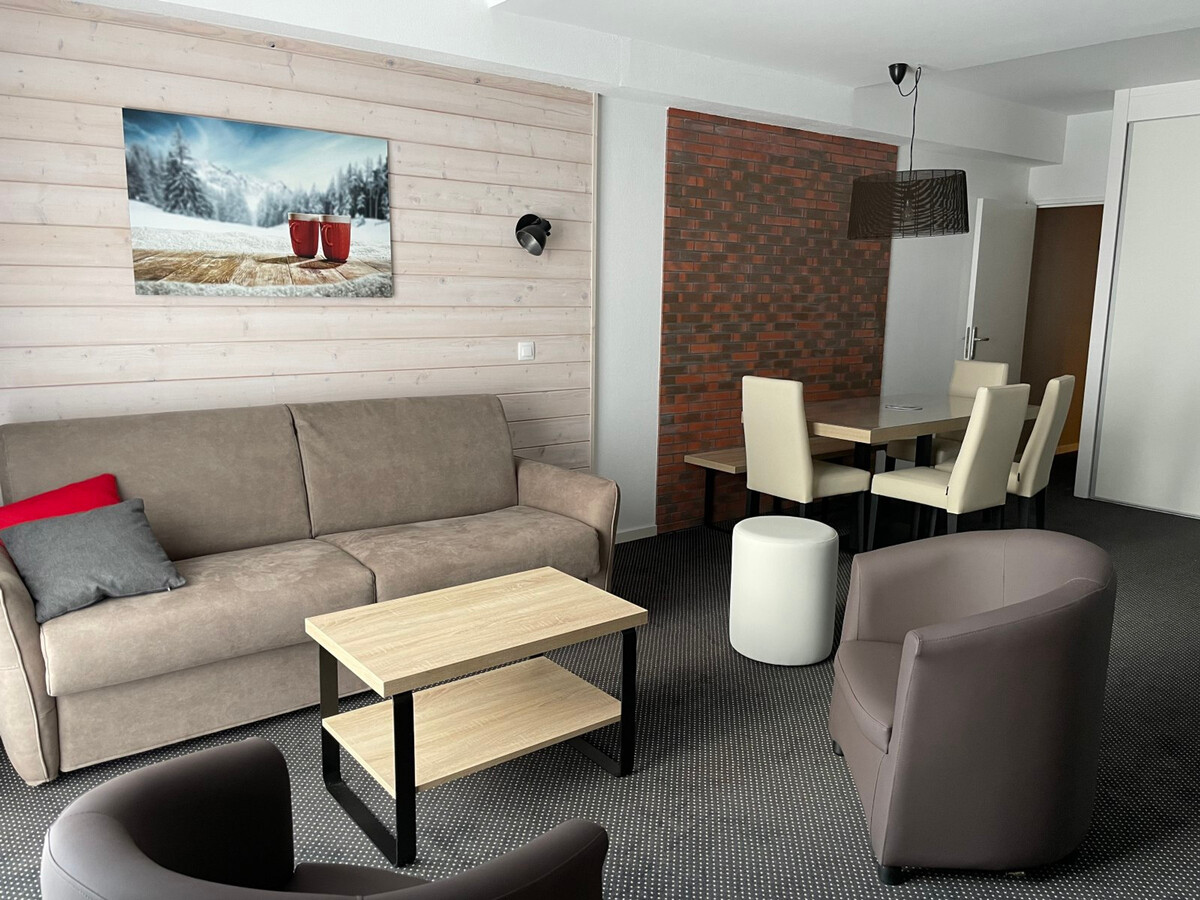 Studio cabine 58m² Gourette, 6 pers, vue pistes, piscine - Photo 1