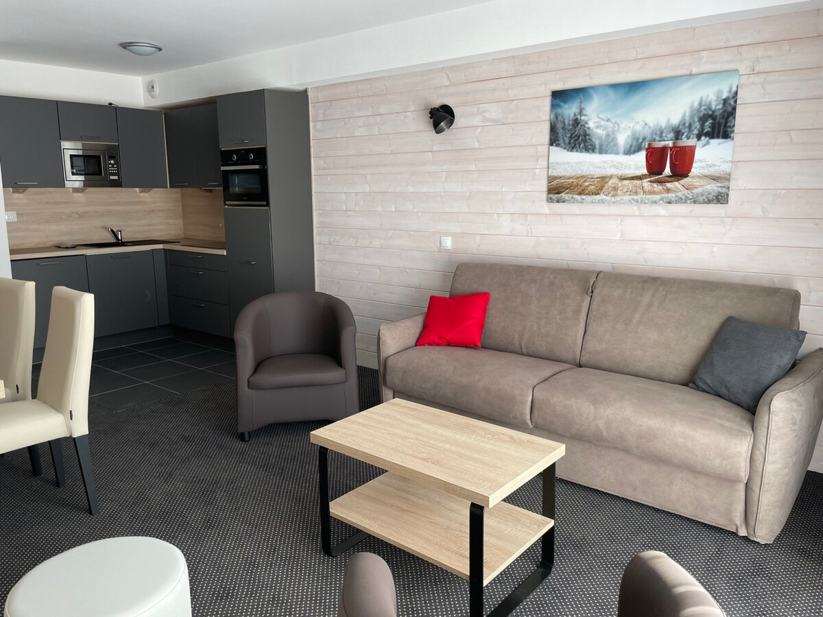 Studio 6 pers avec piscine à Gourette, vue pistes - Photo 1