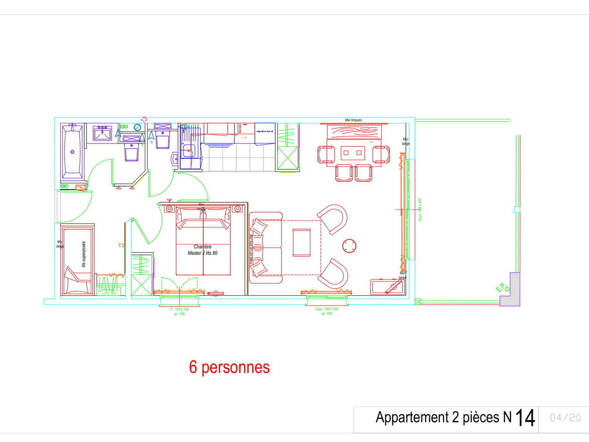 Appartement 6 pers à Gourette, piscine, vue pistes - Photo 2