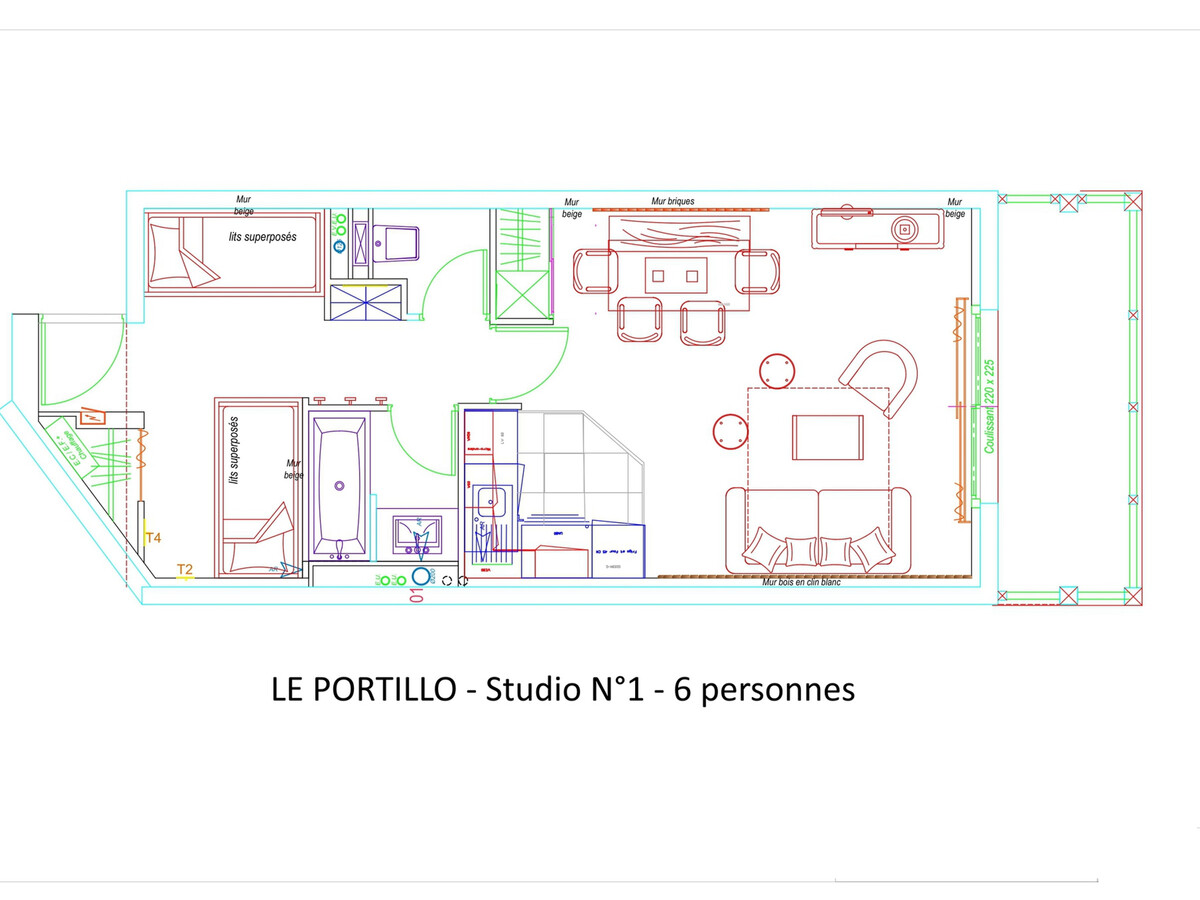 Studio 6 pers Gourette avec piscine et balcon - Photo 8