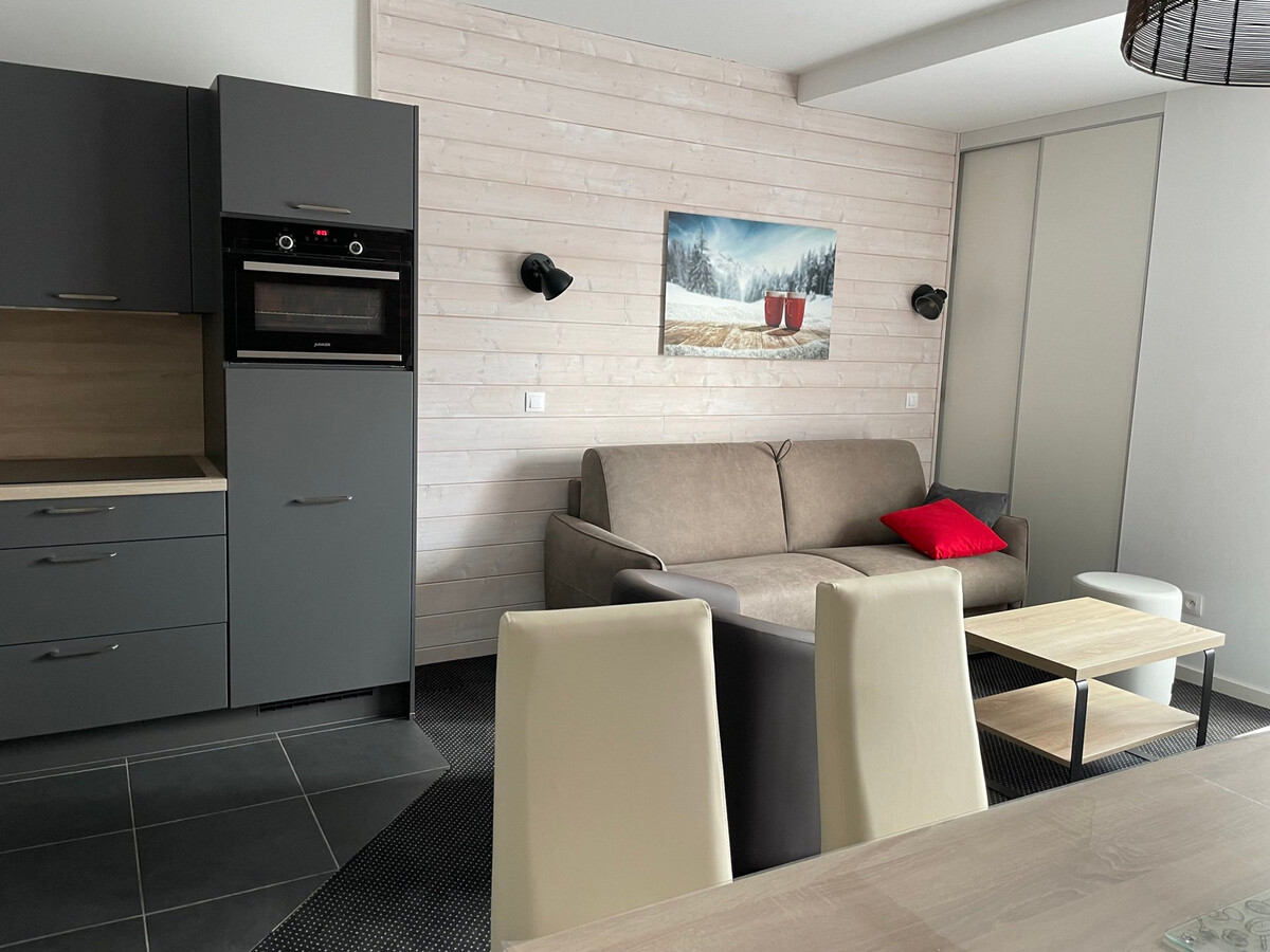 Studio 6 pers avec piscine et balcon vue pistes - Photo 1