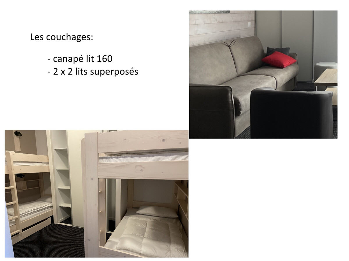 Studio 6 pers avec piscine et balcon vue pistes - Photo 8