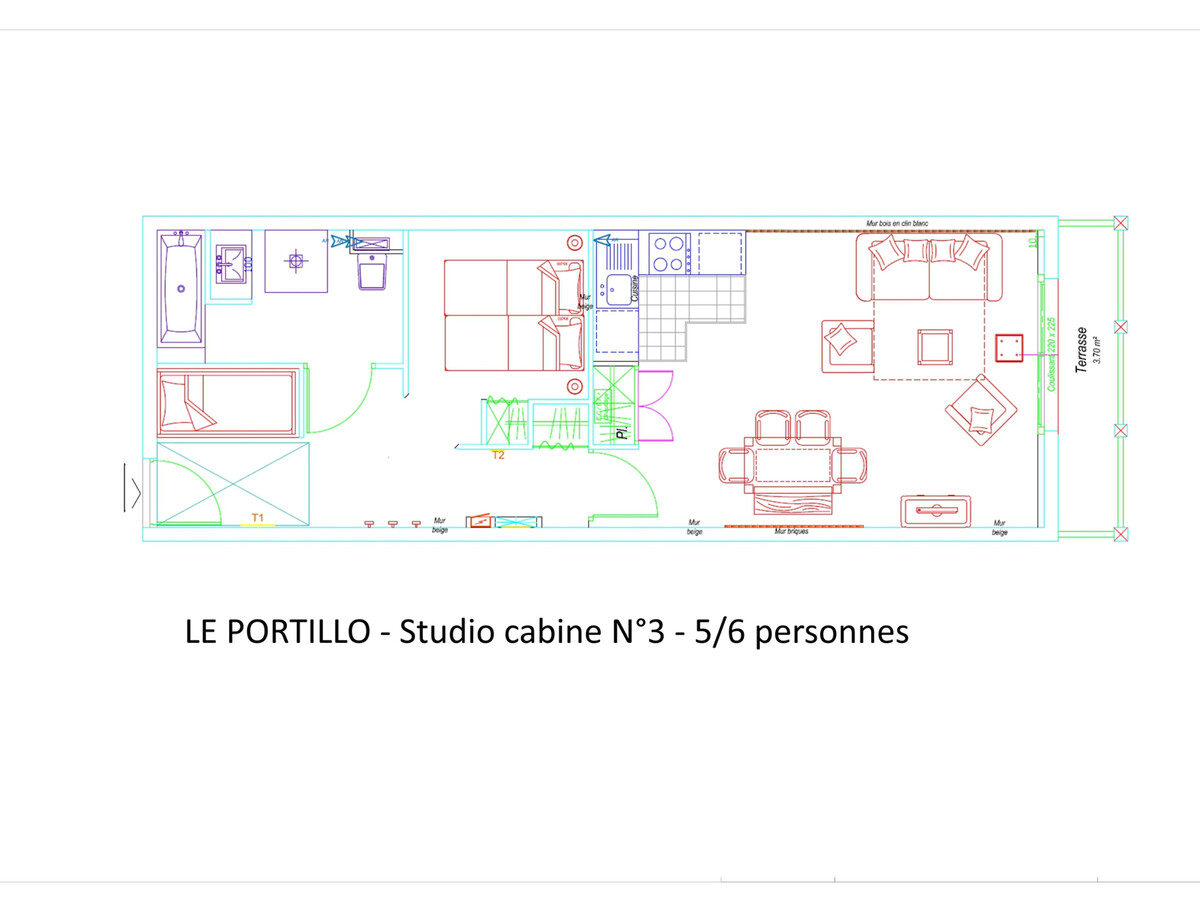 Studio 6 pers Gourette, vue pistes et piscine - Photo 8