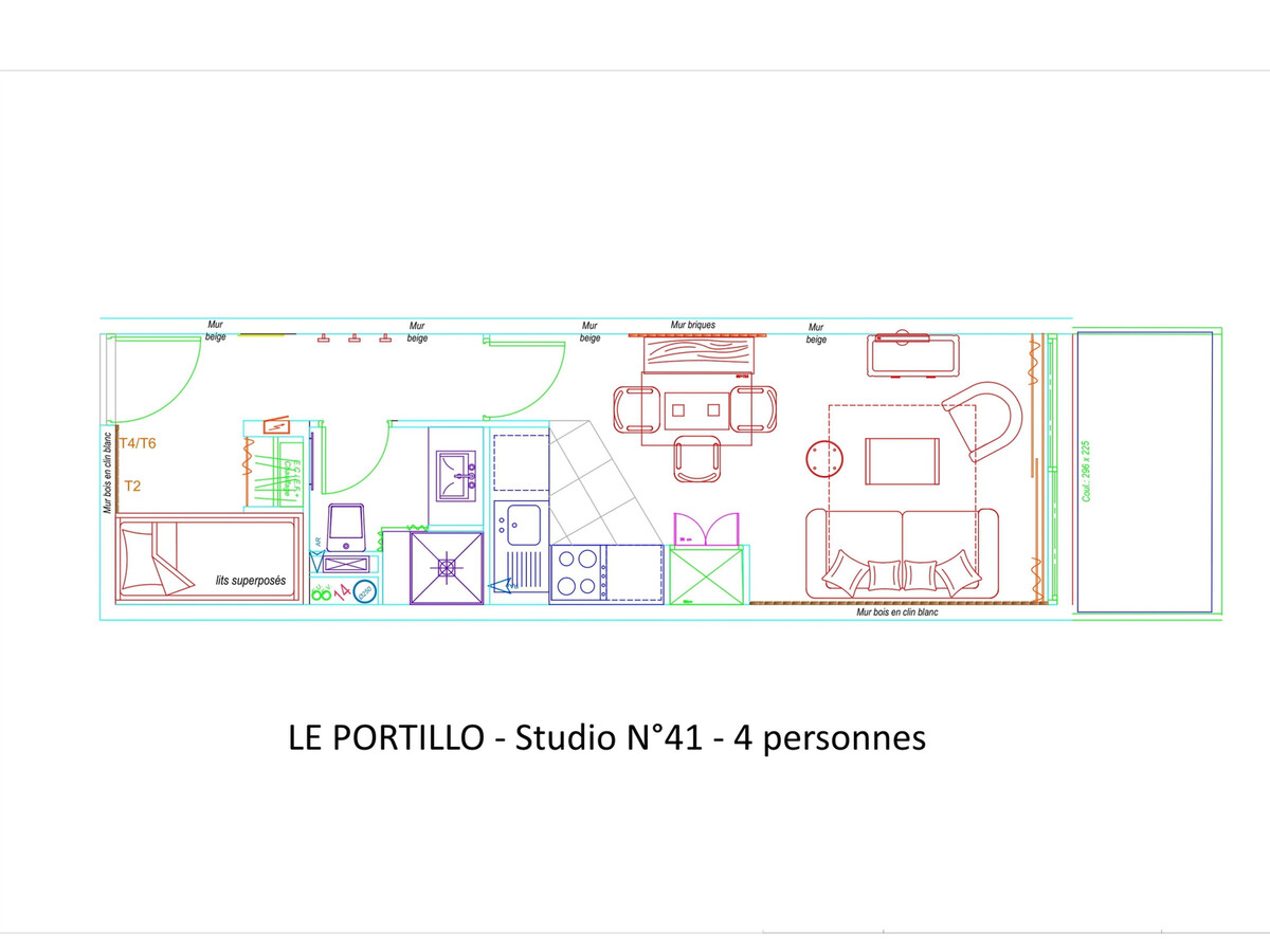 Studio 4 pers Gourette, piscine et vue pistes - Photo 10