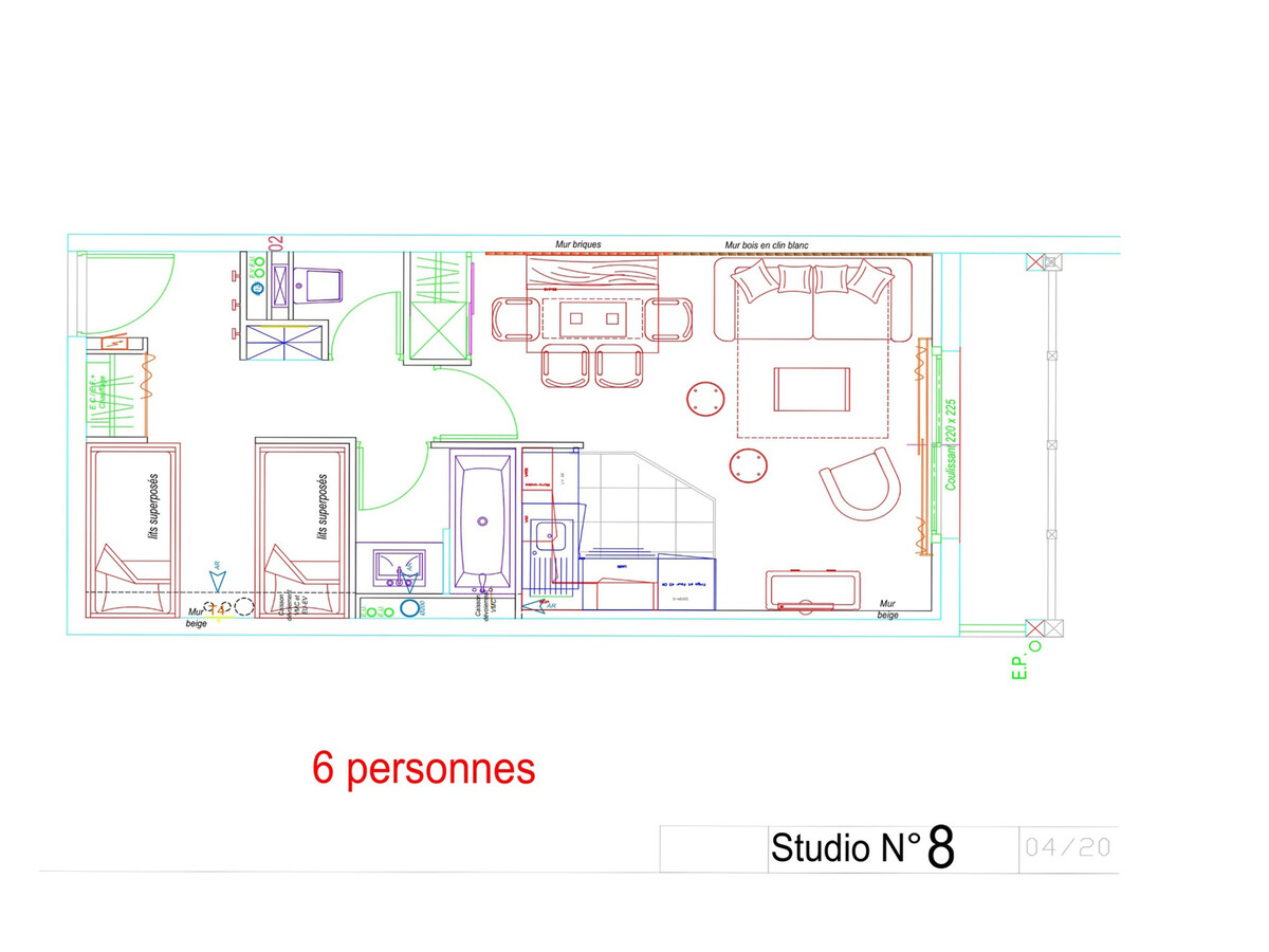 Studio 6 pers. Gourette, vue pistes, piscine - Photo 5