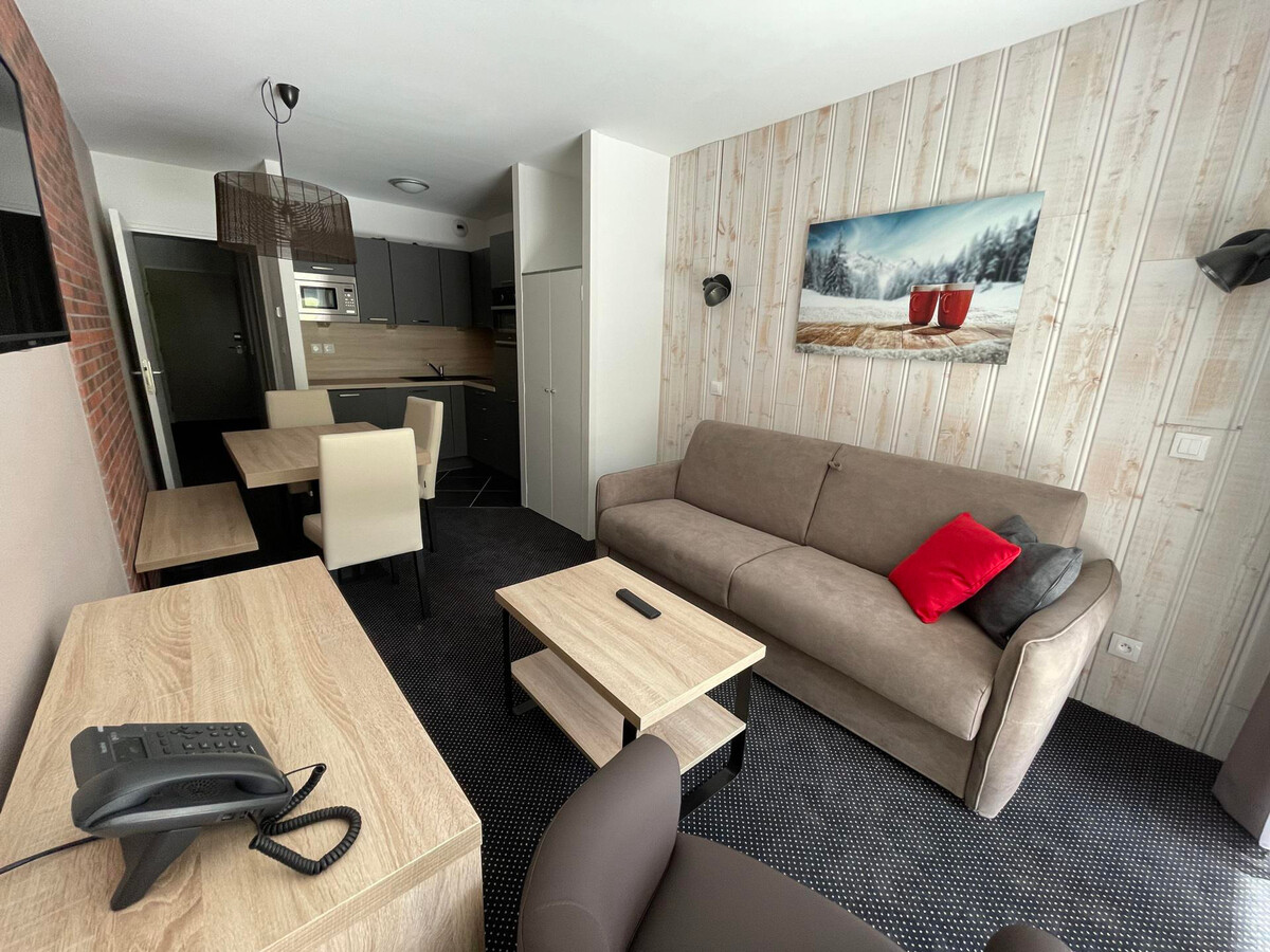 Studio 29 m² Gourette, terrasse vue piste, piscine - Photo 1