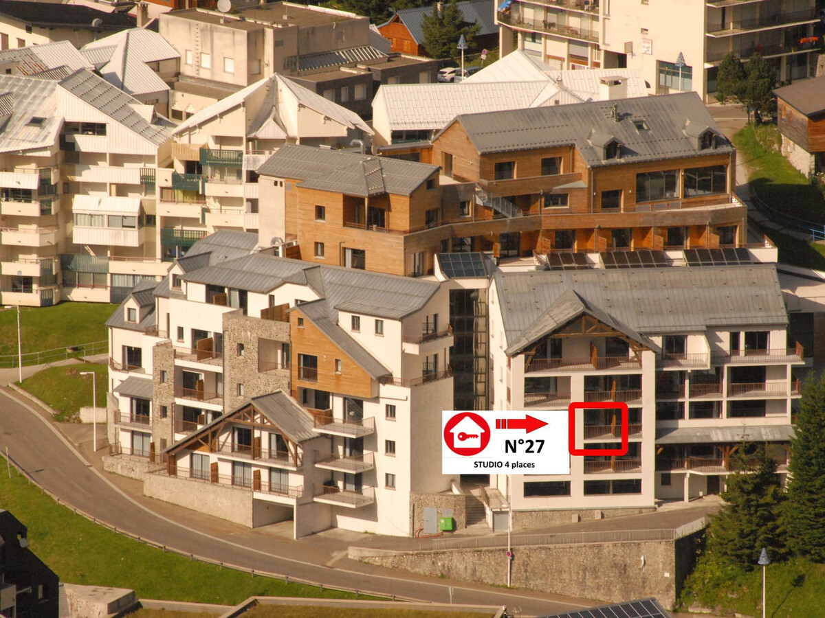 Studio 29 m² Gourette, terrasse vue piste, piscine - Photo 4