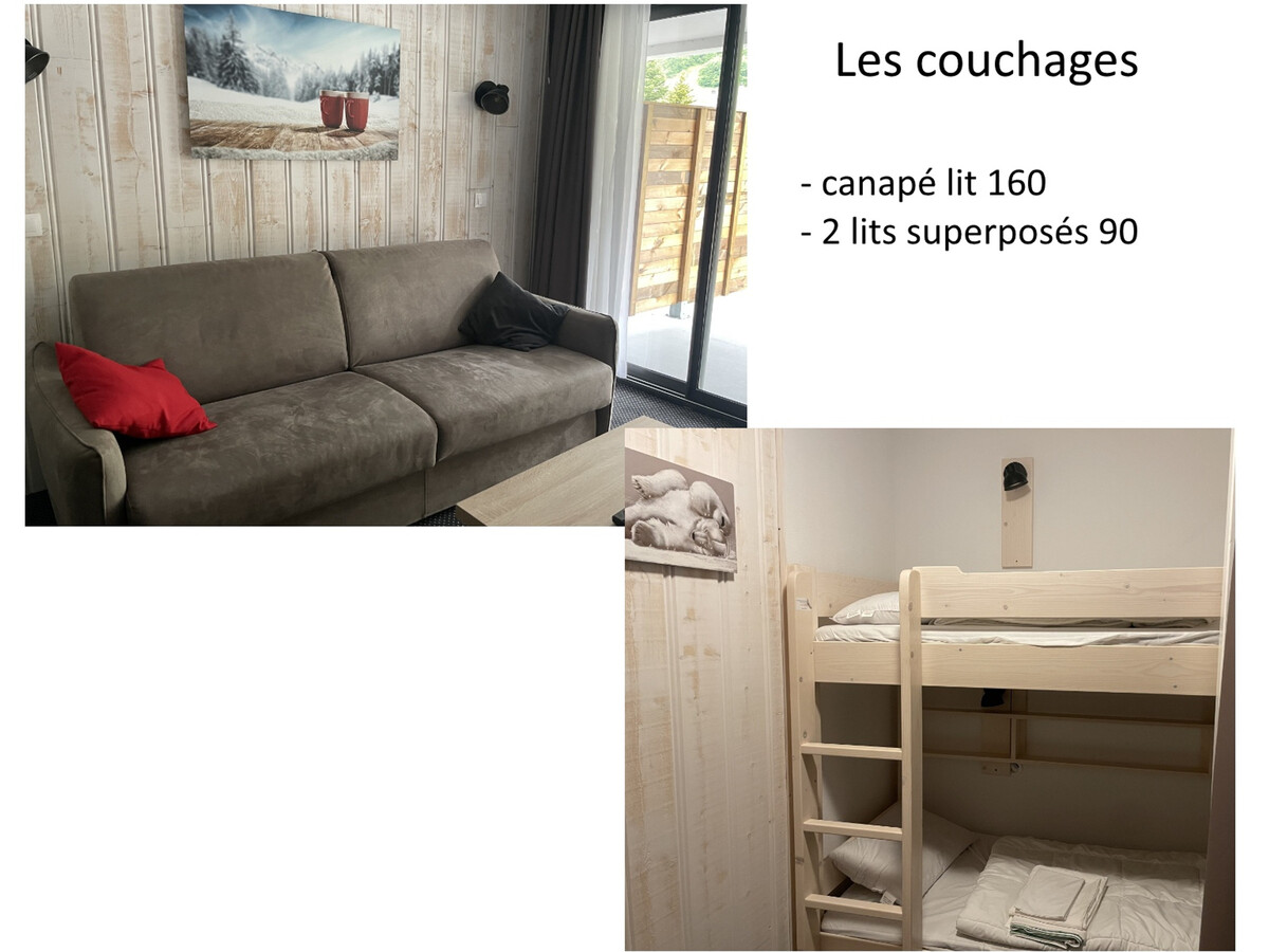 Studio 29 m² Gourette, terrasse vue piste, piscine - Photo 7