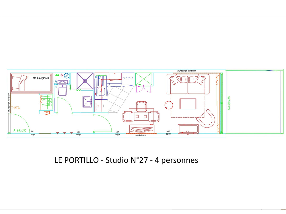 Studio 29 m² Gourette, terrasse vue piste, piscine - Photo 12