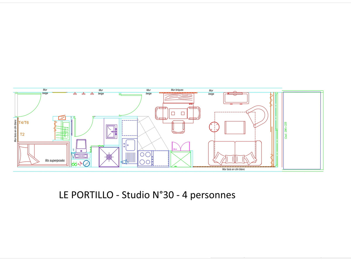 Studio 4 pers. Gourette, piscine et vue montagne - Photo 11
