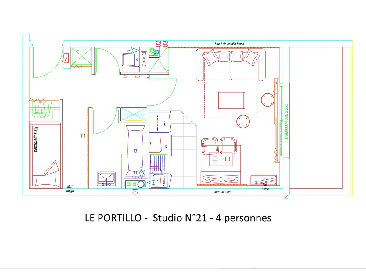 Studio 4 pers Gourette, piscine, terrasse vue montagne - Photo 9
