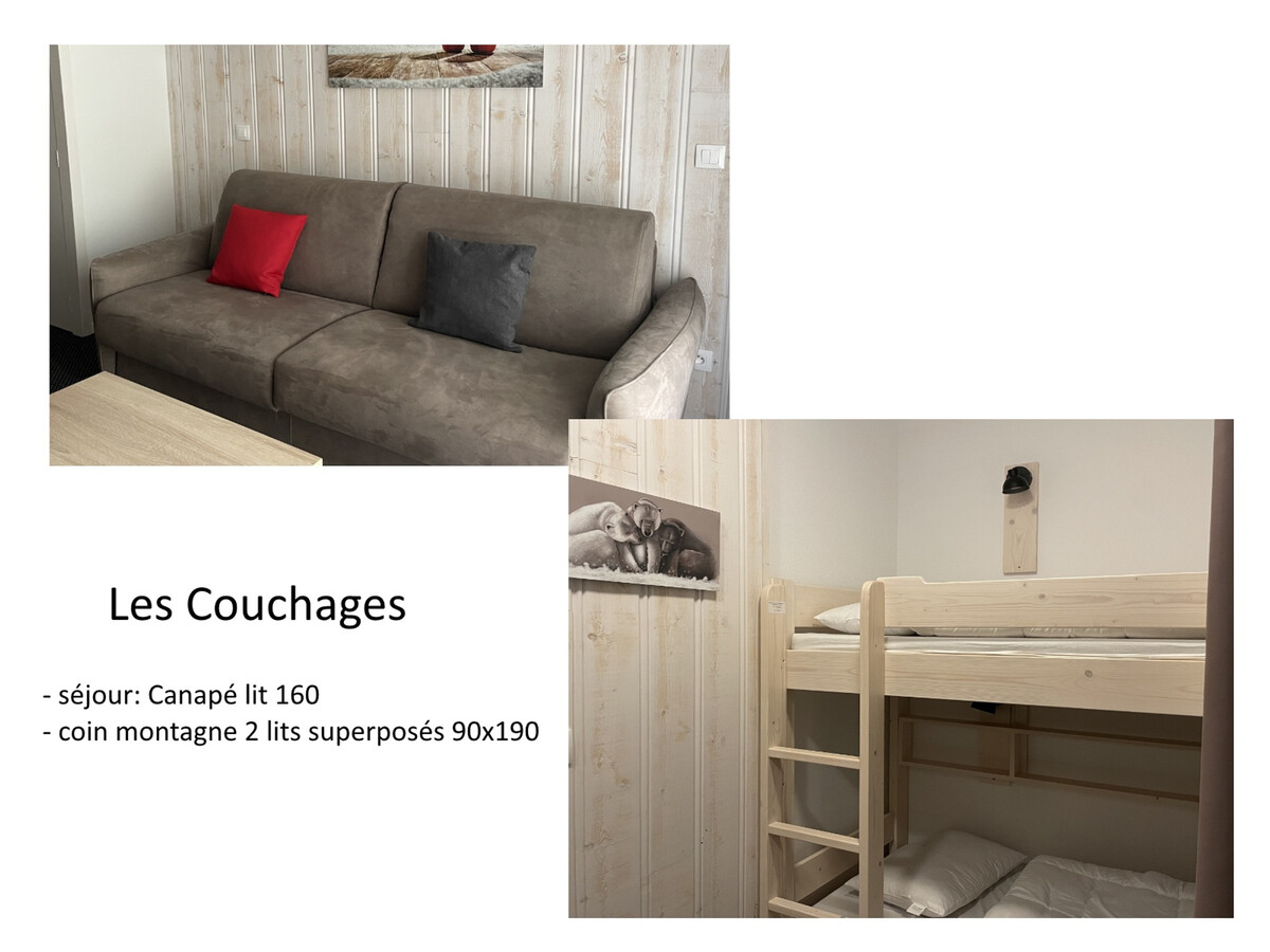 Studio 4 pers. Gourette avec piscine, terrasse vue pistes - Photo 7