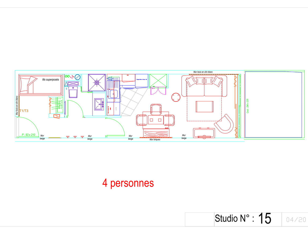 Studio 4 pers. Gourette avec piscine, terrasse vue pistes - Photo 8