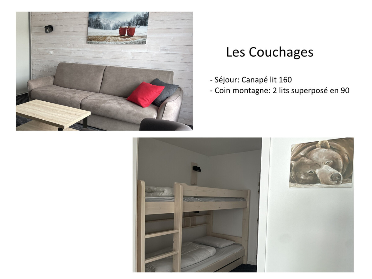 Studio 4 pers. Gourette avec piscine et vue pistes - Photo 8