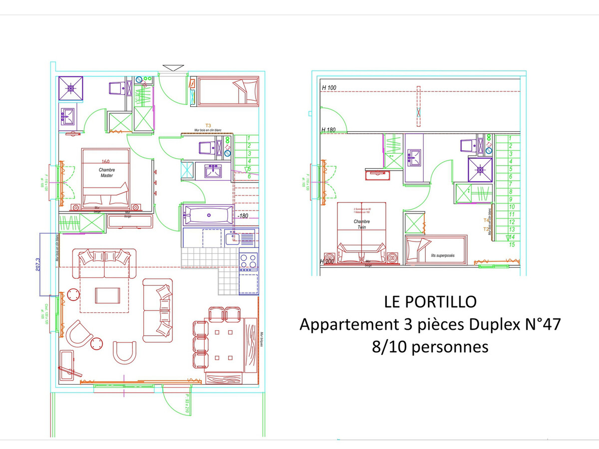 Duplex 10 pers, piscine à Gourette, vue pistes - Photo 12