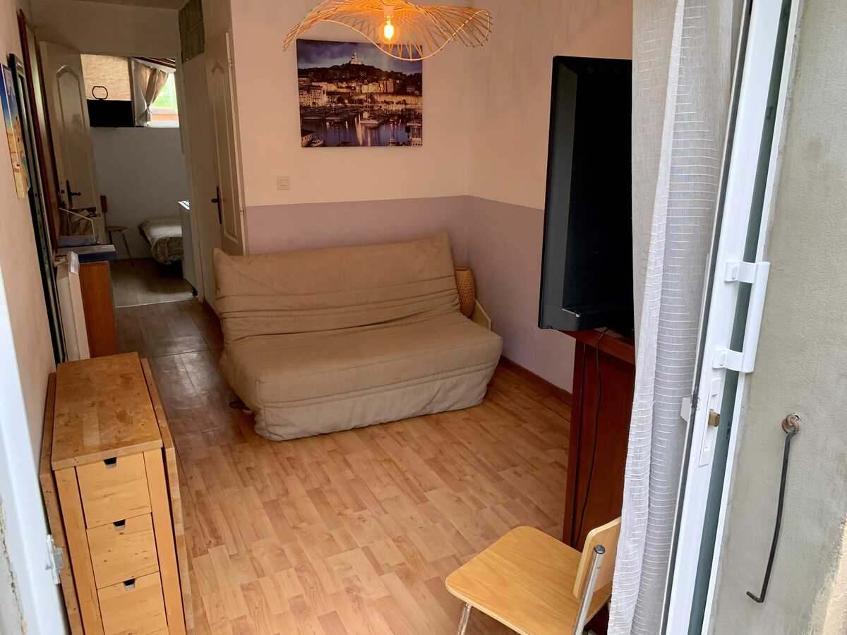 Appartement 21 m² Marseille, terrasse et jardin clôturé - Photo 6