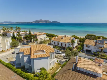 Location villa à Playa de muro, Villa moderne 4 chambres, plage de Muro