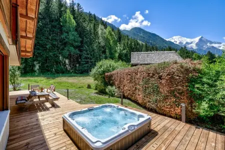 Chalet Sanaz, jacuzzi avec vue Mont Blanc : photo 5
