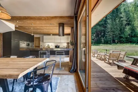 Chalet Sanaz, jacuzzi avec vue Mont Blanc : photo 24