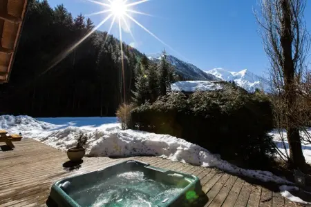 Chalet Sanaz, jacuzzi avec vue Mont Blanc : photo 27