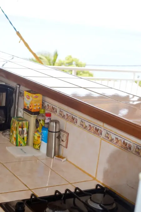 Appartement vue mer à Deshaies, piscine partagée et terrasse : photo 7