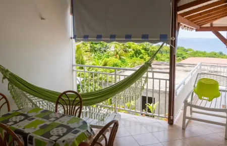 Appartement moderne vue mer, piscine partagée, Deshaies : photo 5