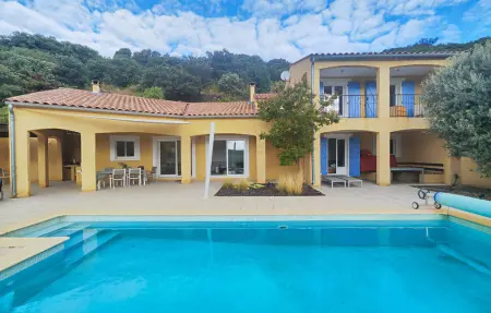 Maison 8 pers. Roquebrun, piscine chauffée et vue panoramique : photo 2