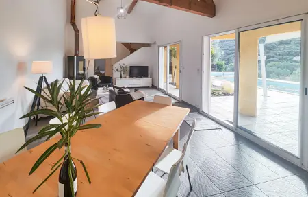 Maison 8 pers. Roquebrun, piscine chauffée et vue panoramique : photo 6