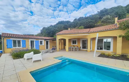 Maison 8 pers. Roquebrun, piscine chauffée et vue panoramique : photo 10