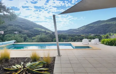 Maison 8 pers. Roquebrun, piscine chauffée et vue panoramique : photo 12