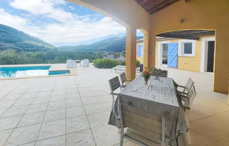 Maison 8 pers. Roquebrun, piscine chauffée et vue panoramique : photo 13