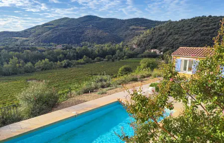 Maison 8 pers. Roquebrun, piscine chauffée et vue panoramique : photo 15