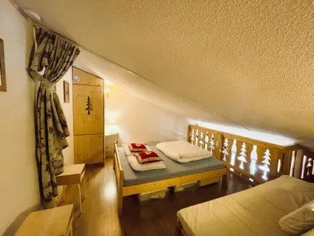 Appartement cosy Les Menuires, mezzanine et vue montagne, parking : photo 7