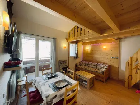 Appartement cosy Les Menuires, mezzanine et vue montagne, parking : photo 10