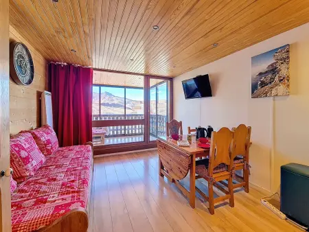 Location appartement à Val Thorens, Studio lumineux 34m², Balcon, Pied des pistes, 4 pers.