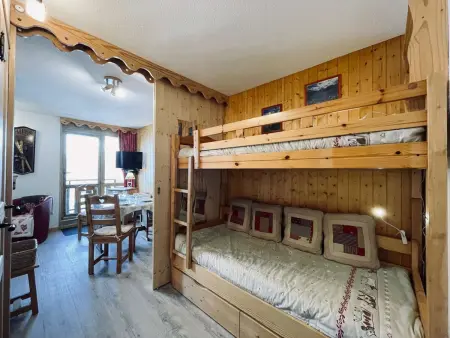 Studio style chalet avec balcon au pied des pistes, Les Belleville : photo 10