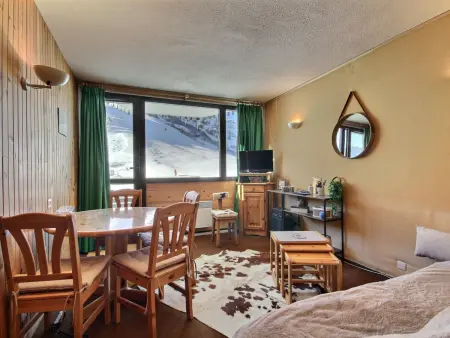 Location appartement à Plagne Aime 2000, Studio-cabine à Aime 2000, 4 pers, Vue Ensoleillée
