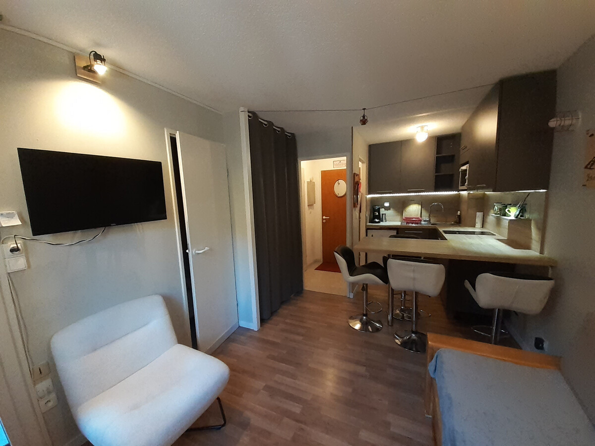 Studio cabine 4 pers. à Valfréjus, 20m télécabine - Photo 1