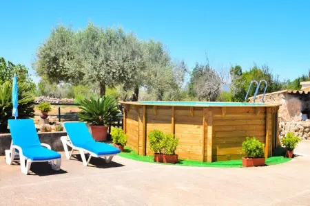 Location appartement à Muro, Islas Baleares, Maison à Llubí avec piscine et vue sur la nature