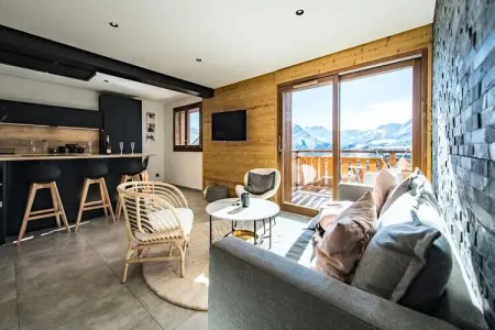 Location appartement à FONTCOUVERTE LA TOUSSUIRE, Appartement à Soleil avec accès direct aux pistes